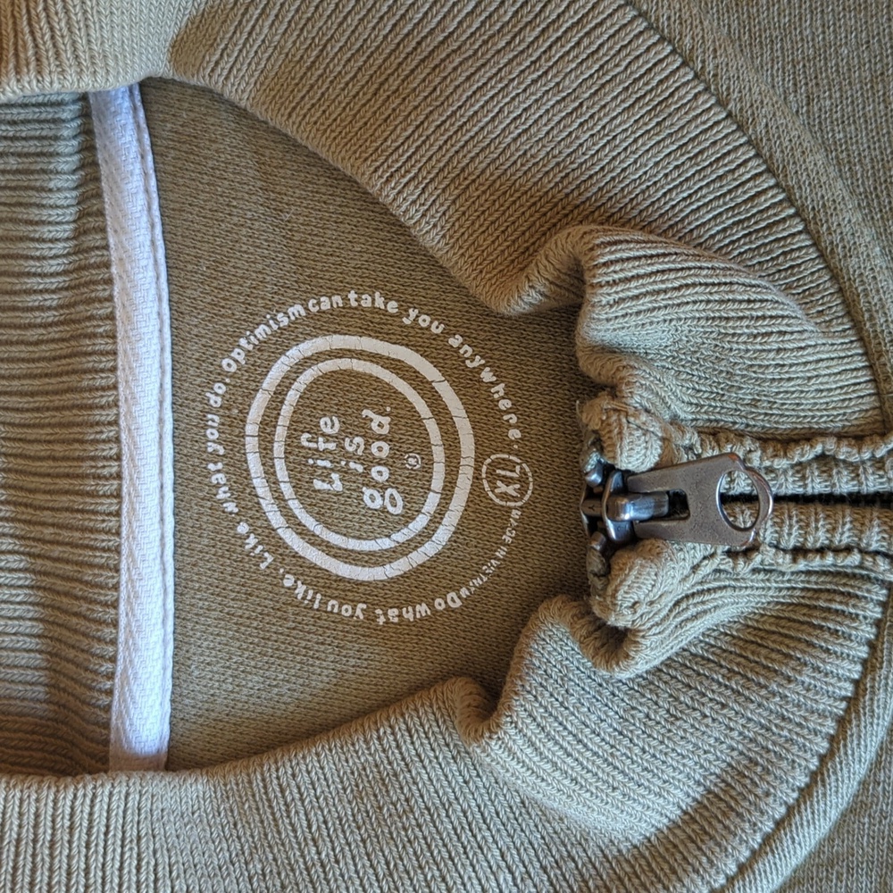 Oversized Vintage quarter zip Life is Good sweatshirt - Picture 3 of 7